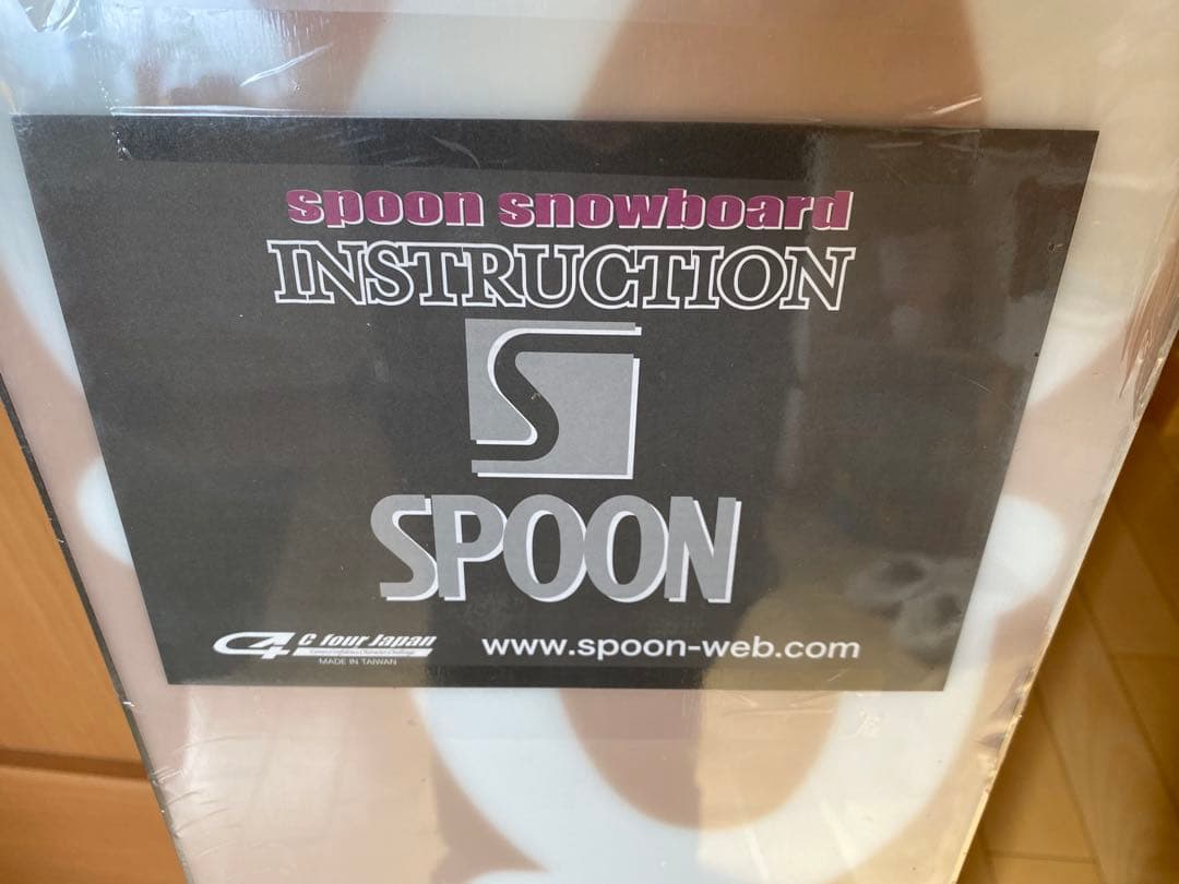 Spoon charmスノーボード 100cm パンダデザイン　キッズ　黒