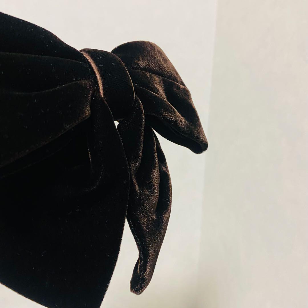 ALEXANDRE DE PARIS アレクサンドルドゥパリ　ベロア　バレッタ