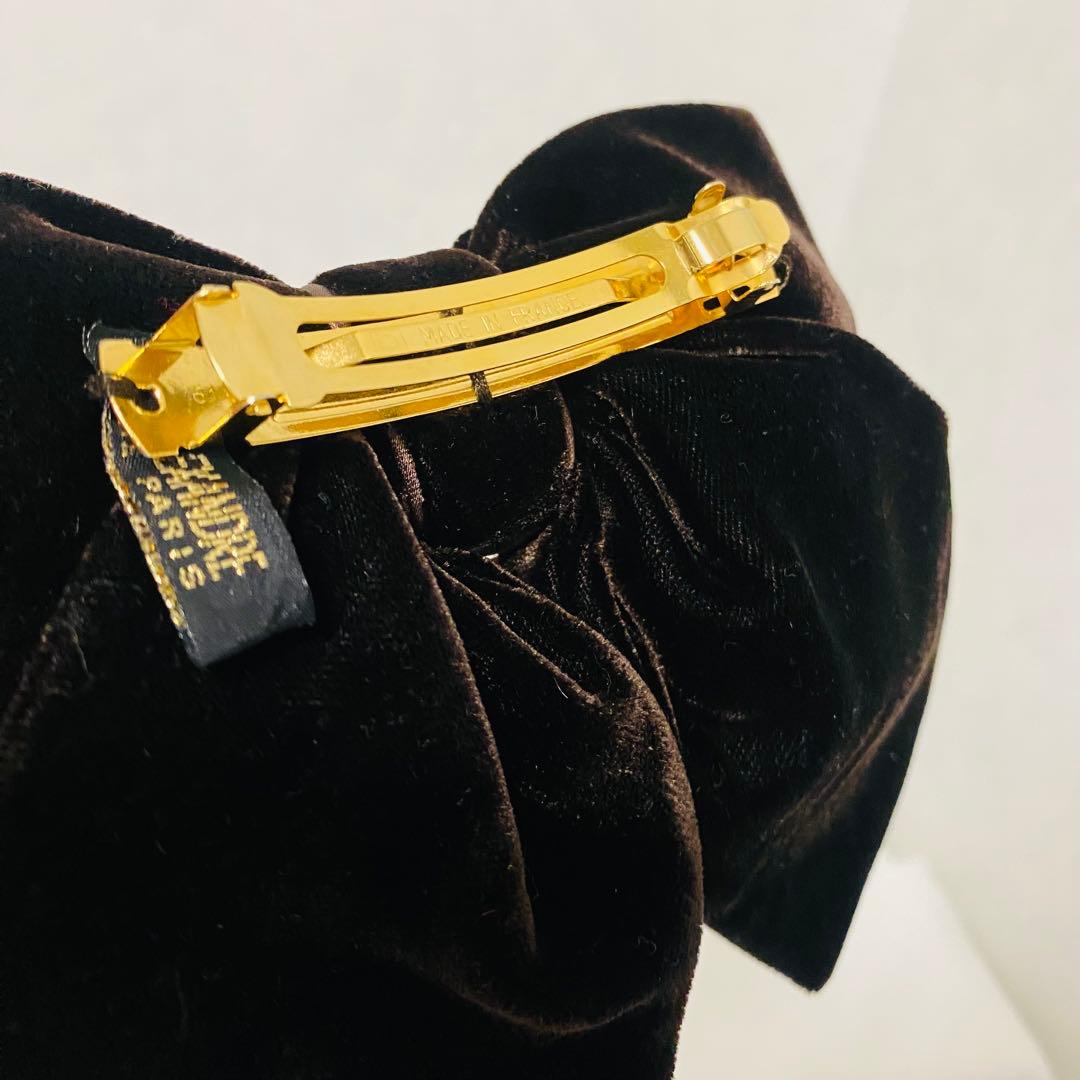 ALEXANDRE DE PARIS アレクサンドルドゥパリ　ベロア　バレッタ