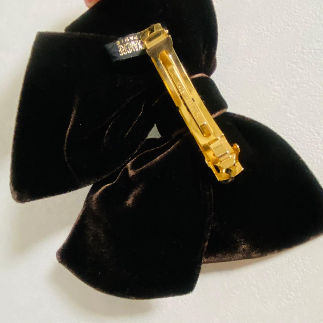 ALEXANDRE DE PARIS アレクサンドルドゥパリ　ベロア　バレッタ