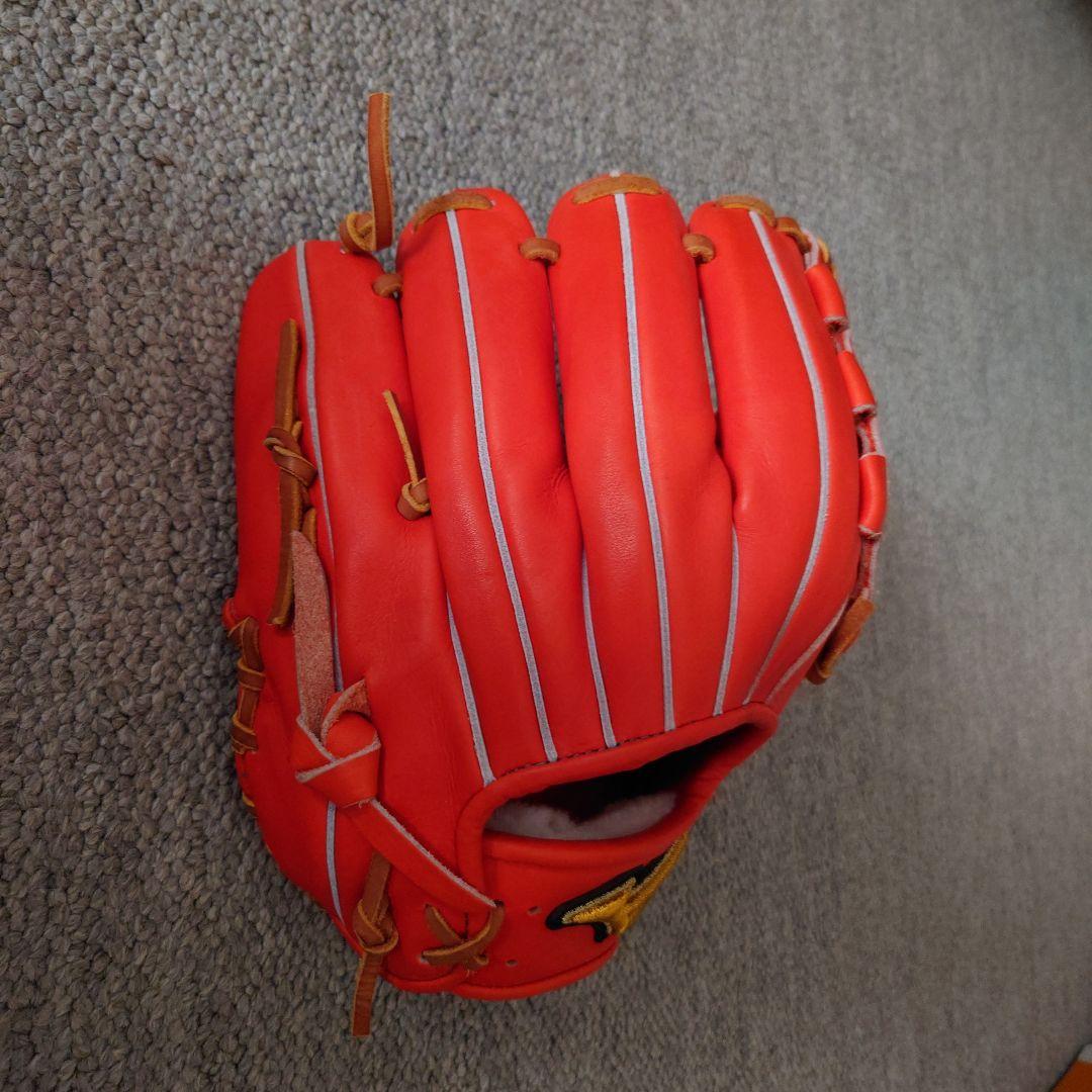 Mizuno Pro 軟式グローブ オレンジ
