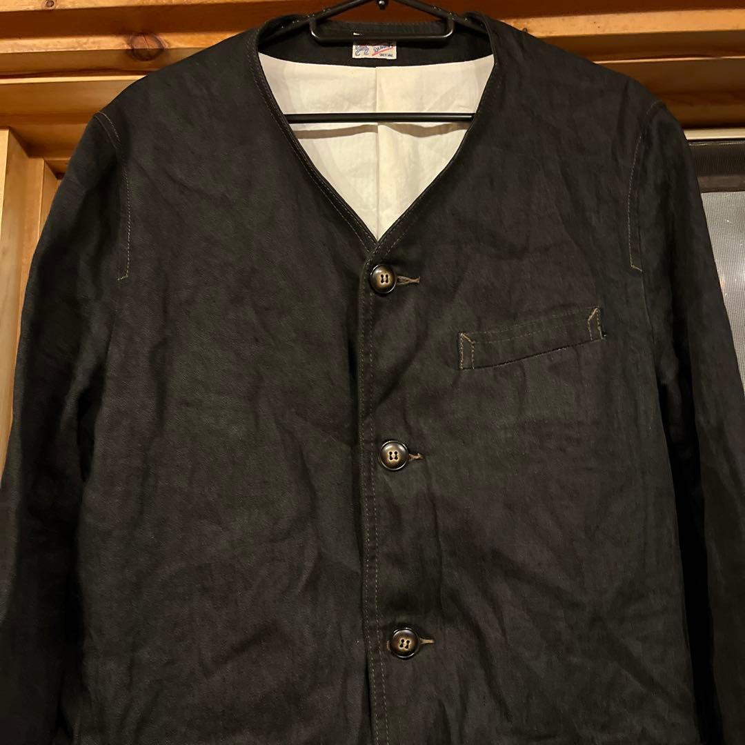 Nexus7 リネン ノーカラージャケット 44