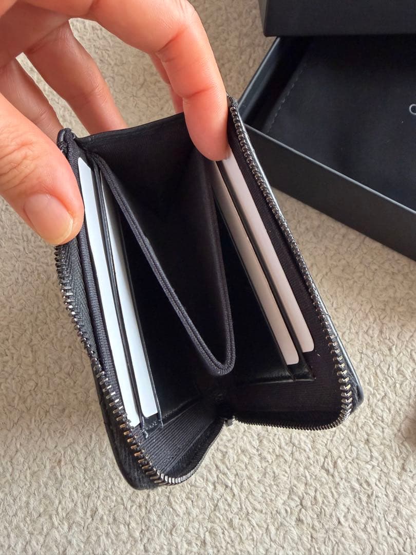 【美品❣️レア❣️】箱付きCHANEL財布マットブラック