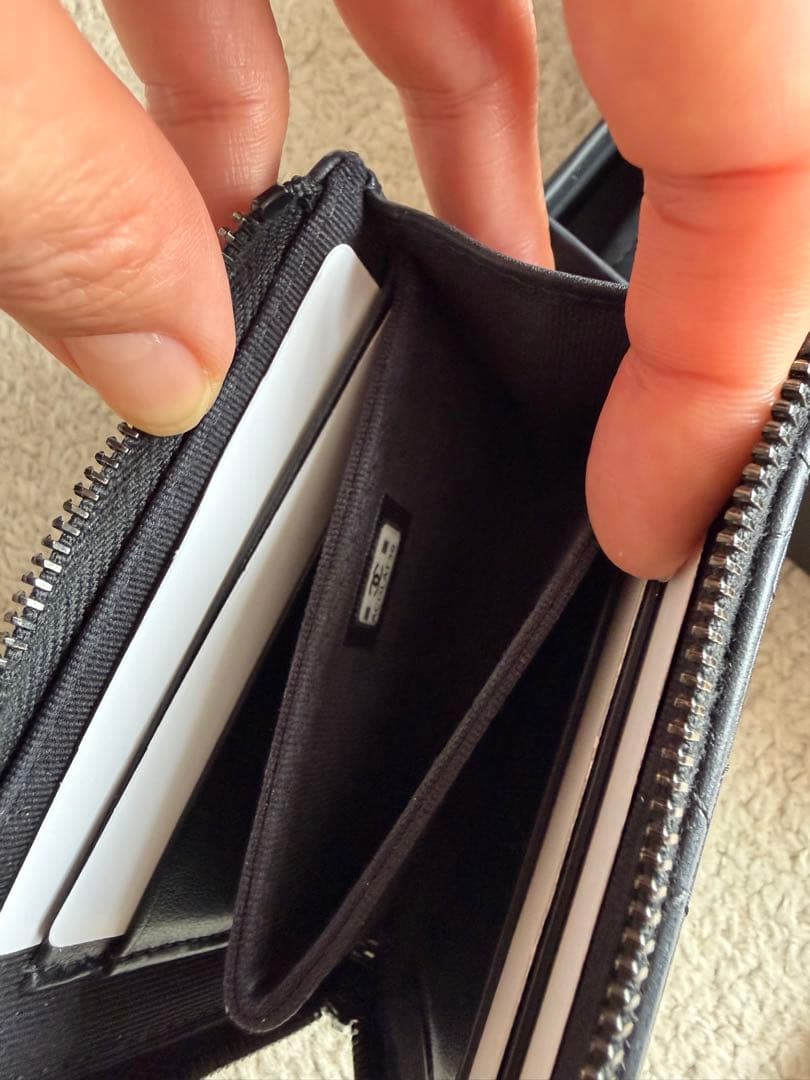 【美品❣️レア❣️】箱付きCHANEL財布マットブラック