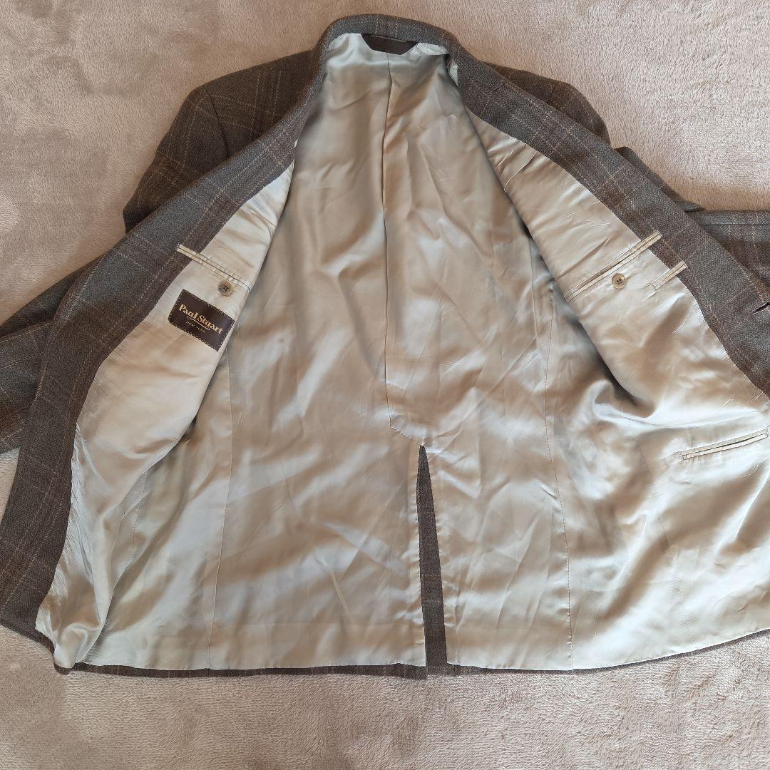 Paul Stuart チェック柄 テーラードジャケット ウール