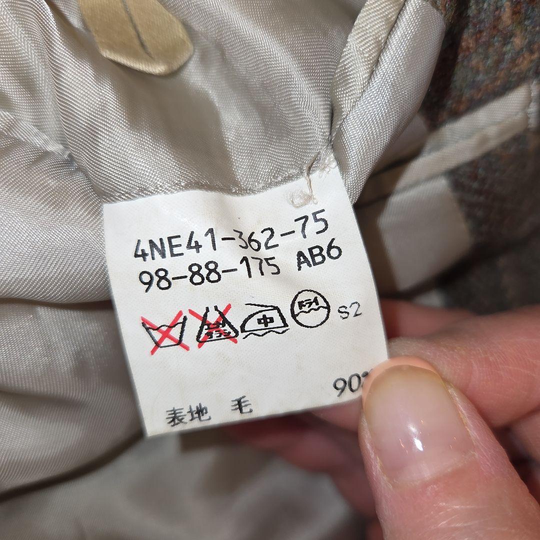 Paul Stuart チェック柄 テーラードジャケット ウール