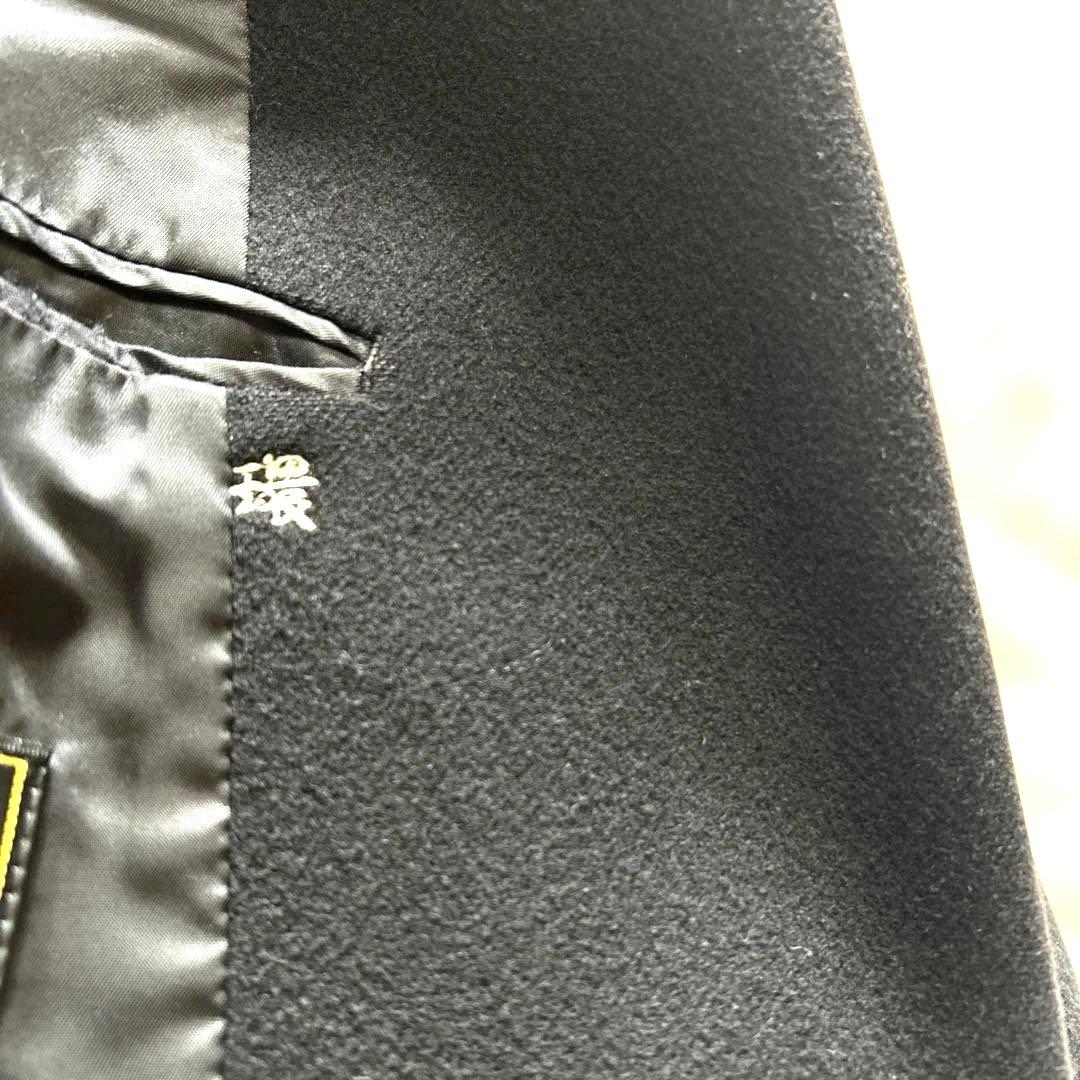 【美品】カシミヤ100% 極上ロングチェスターコート　ダブルブレスト ブラック