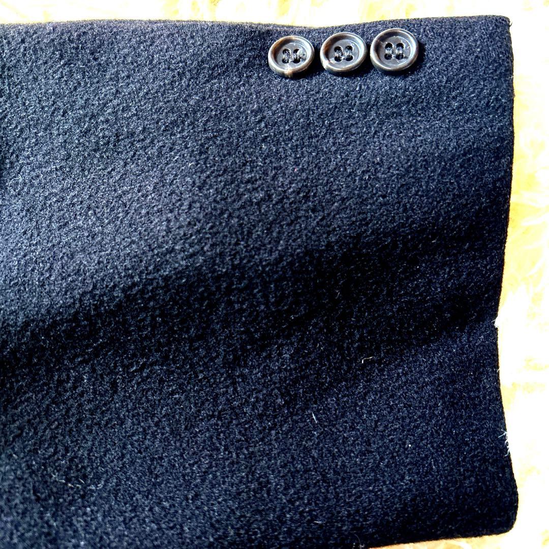 【美品】カシミヤ100% 極上ロングチェスターコート　ダブルブレスト ブラック