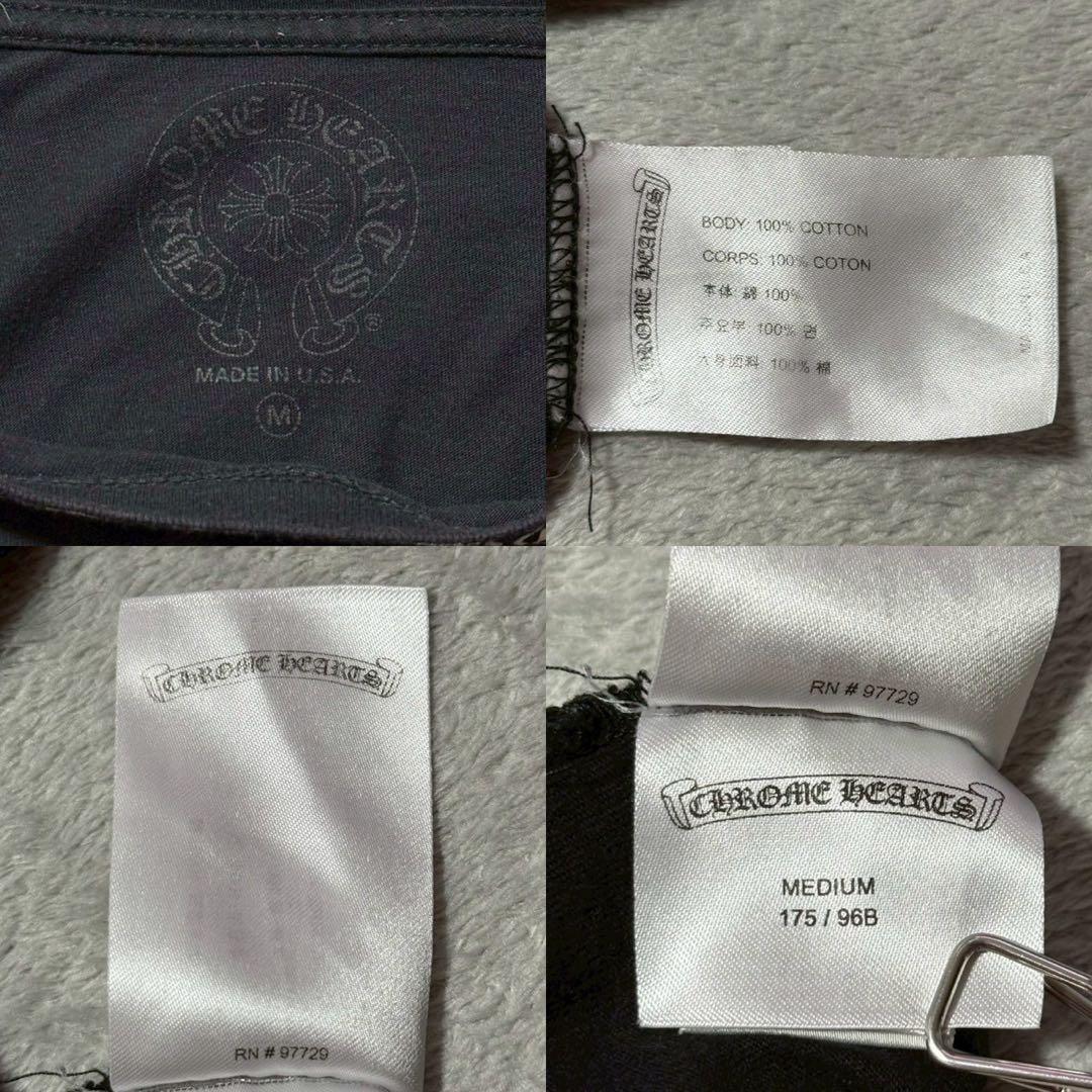 トップス CHROME HEARTS neck logo L/S TEE Size M
