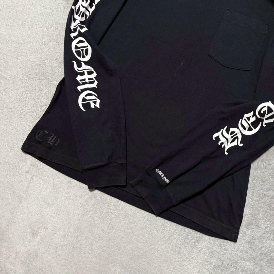 トップス CHROME HEARTS neck logo L/S TEE Size M