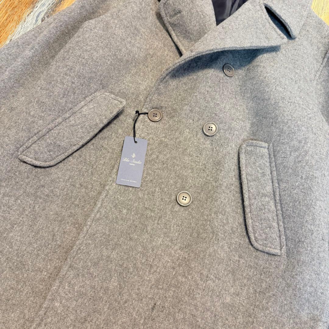 Blu studio イタリア製　ナポリ　ウールピーコート