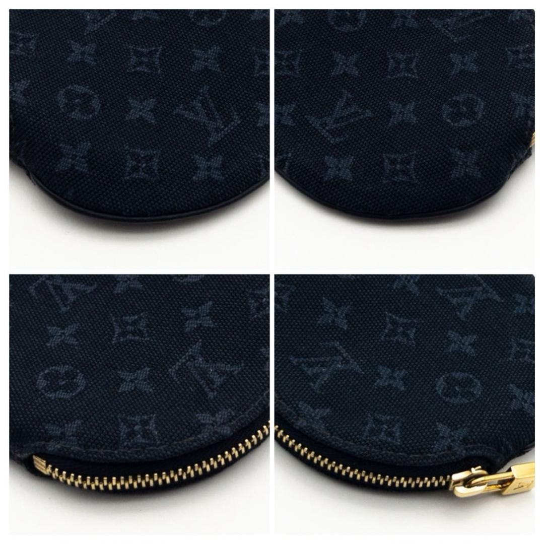 【超極美品】ルイヴィトン　ポルトモネロン　モノグラムミニ　ネイビー　ケース