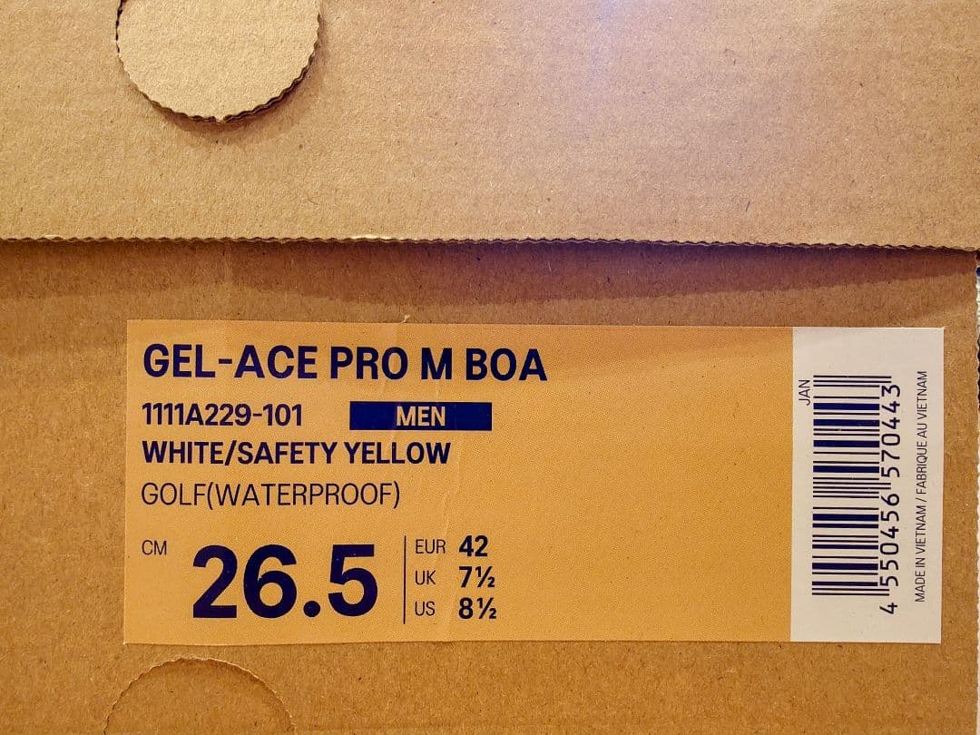 GEL-ACE PRO M BOA 　26.5　ASICS　ホワイト/イエロー