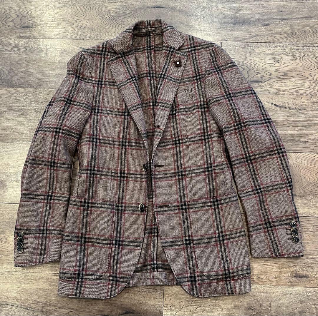 LARDINI チェック　ジャケット