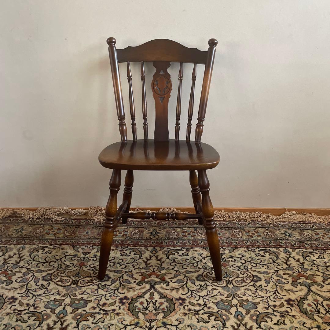 ②【美品】キツツキ 飛騨産業 ダイニングチェア　ウィンザーチェア　コムバック