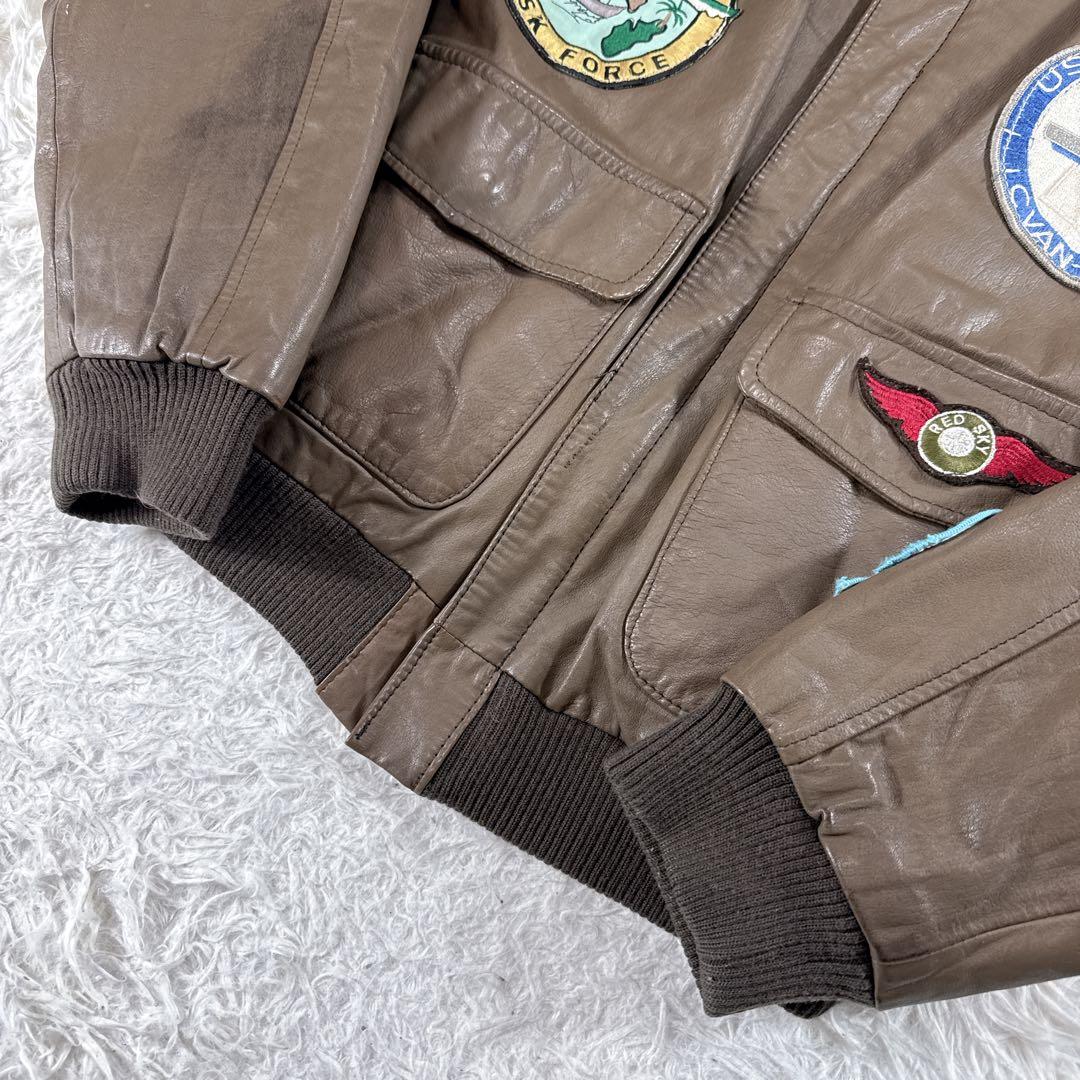 【ヴィンテージ】A-2 G-1 レザージャケット フライトジャケット ワッペン