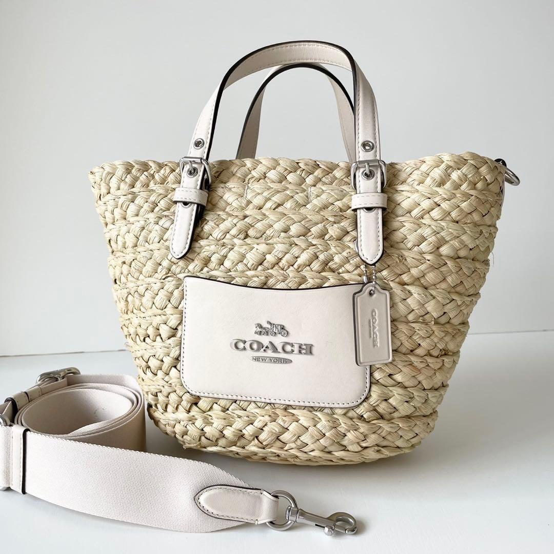 【ほぼ新品】COACH かごバッグ 2way ハンドバッグ スモール トート