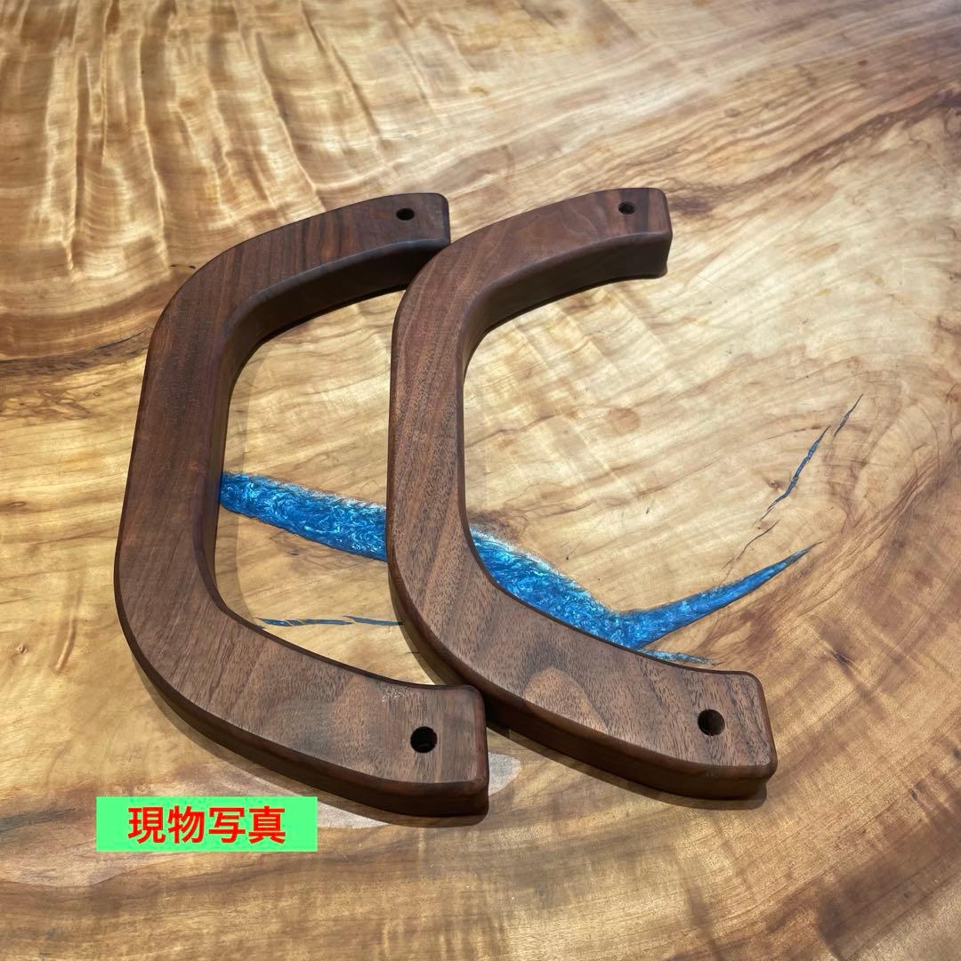 ウォールナット アシストグリップ　5点セット、ワゴンハイエース用