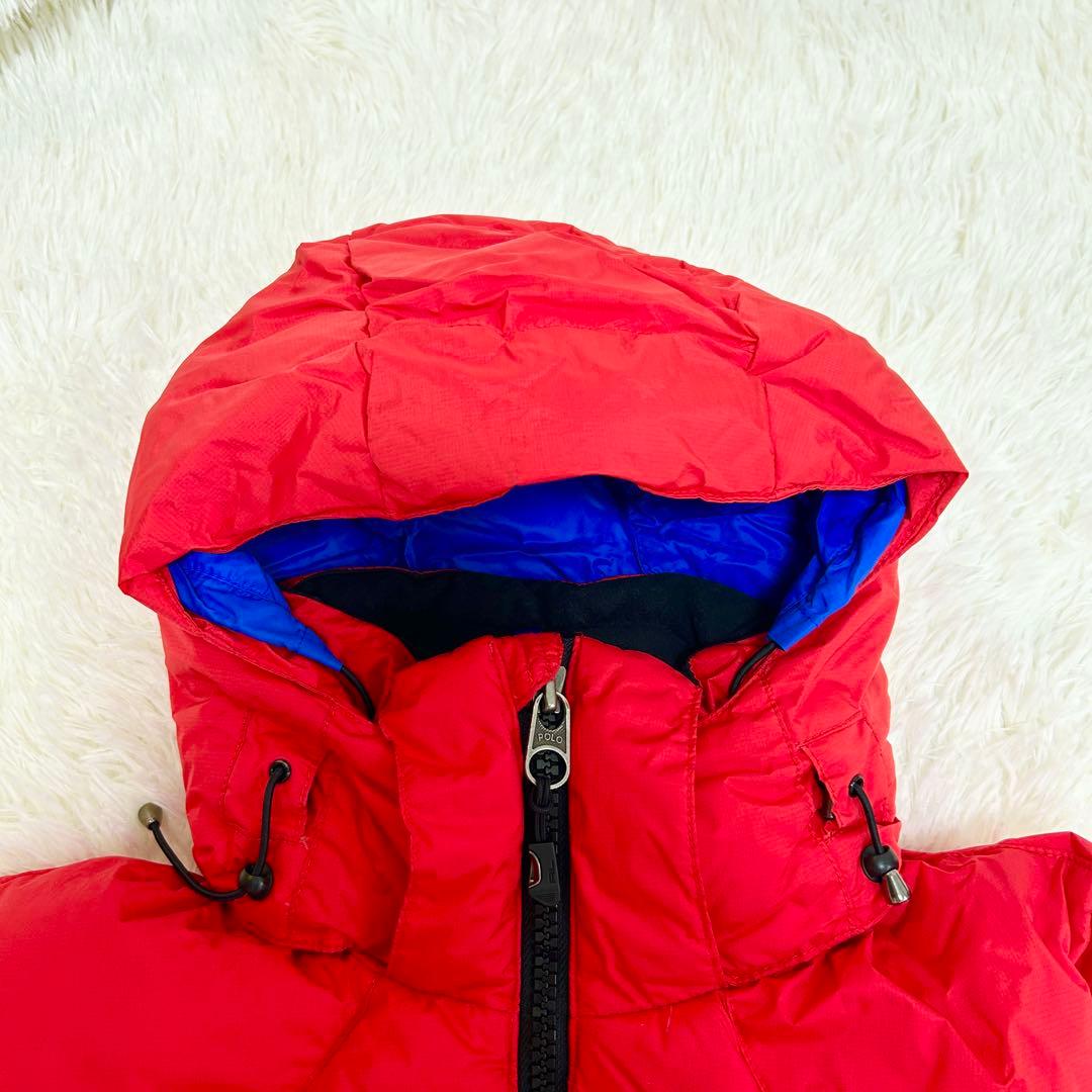 美品✨ポロ　ラルフローレン　POLO ダウンベスト　赤　レッド　ビッグポニー