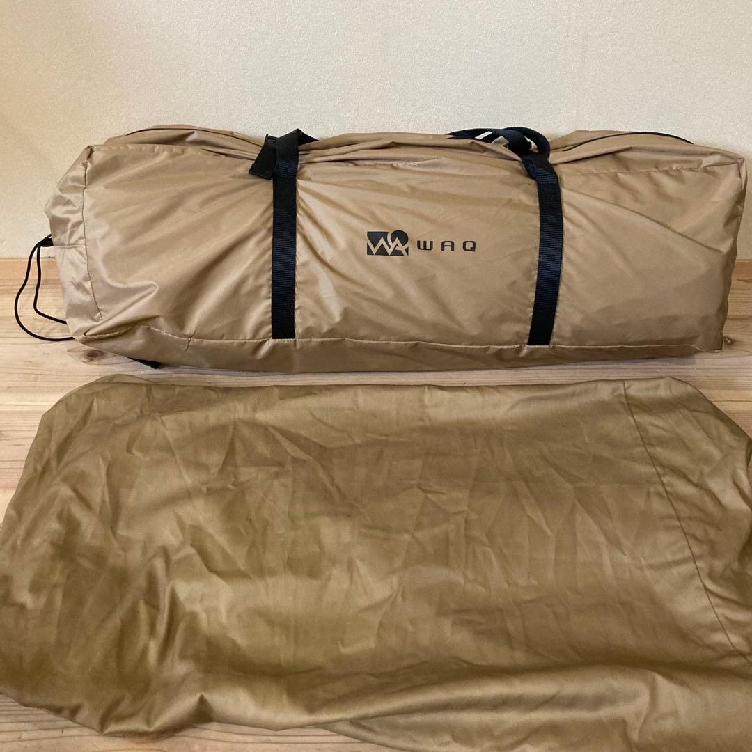 WAQ リラクシングキャンプマット 厚手 10cm タン　シングル　専用シーツ