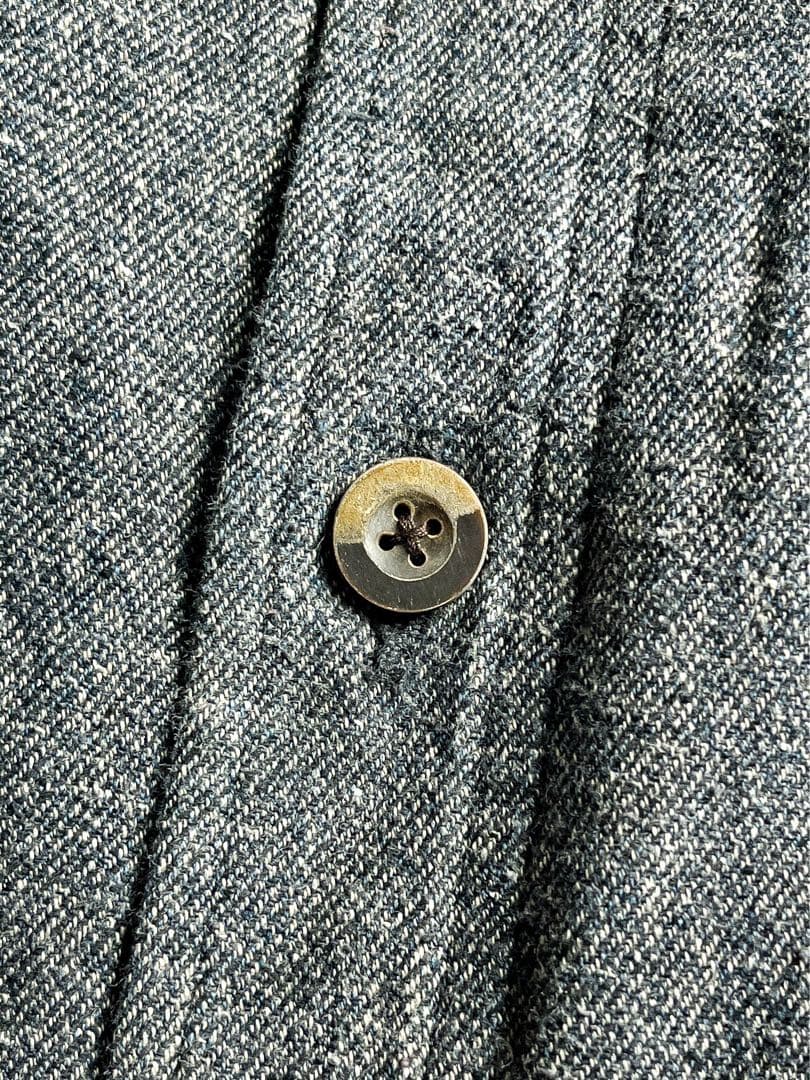 【45R】綿100% 裏ボア ドロストコード インディゴスタンドカラーコート