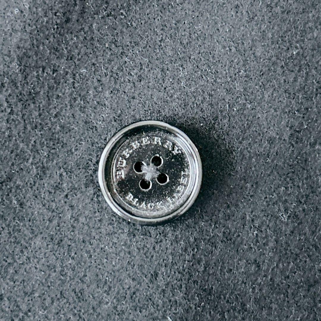 バーバリーブラックレーベル ピーコート ダブルブレスト ノバチェック L 黒