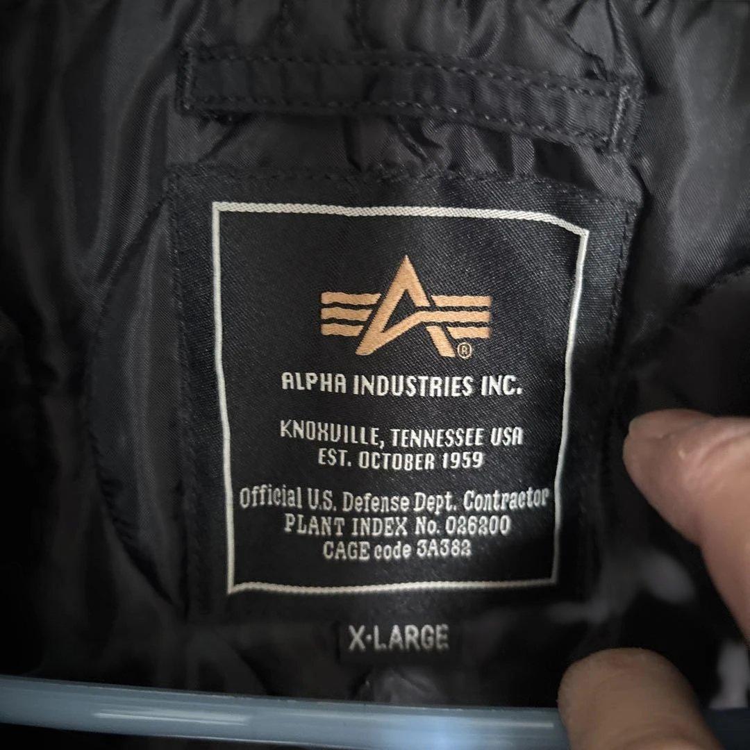 ALPHA INDUSTRIES フード付きMA-1ジャケット X-LARGE