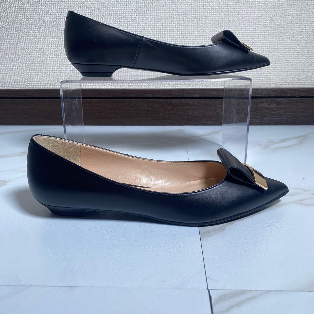 完売品♡ダイアナ メタルプレート ポインテッドトゥ フラットパンプス