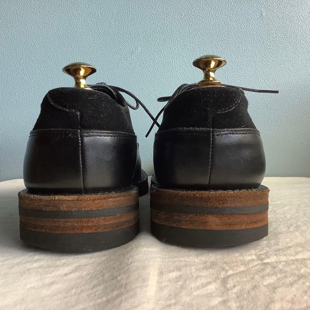 コムデギャルソンオム　プレーントゥ　カーフ&スエード　レザーシューズ　黒/26