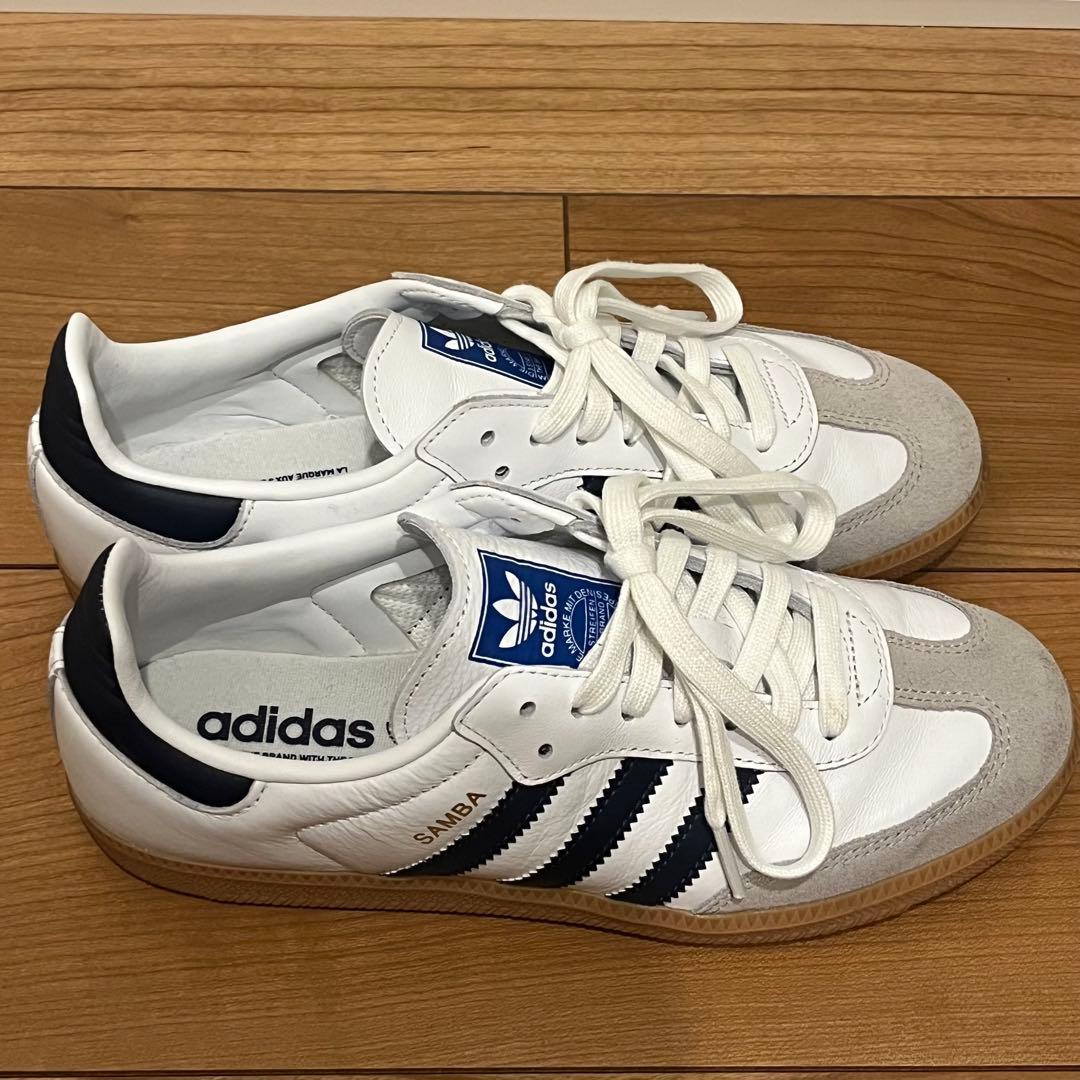 adidas Samba ホワイト/ネイビー SAMBA OG