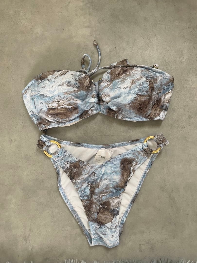 ALENCY Vバンドゥビキニ マーブル