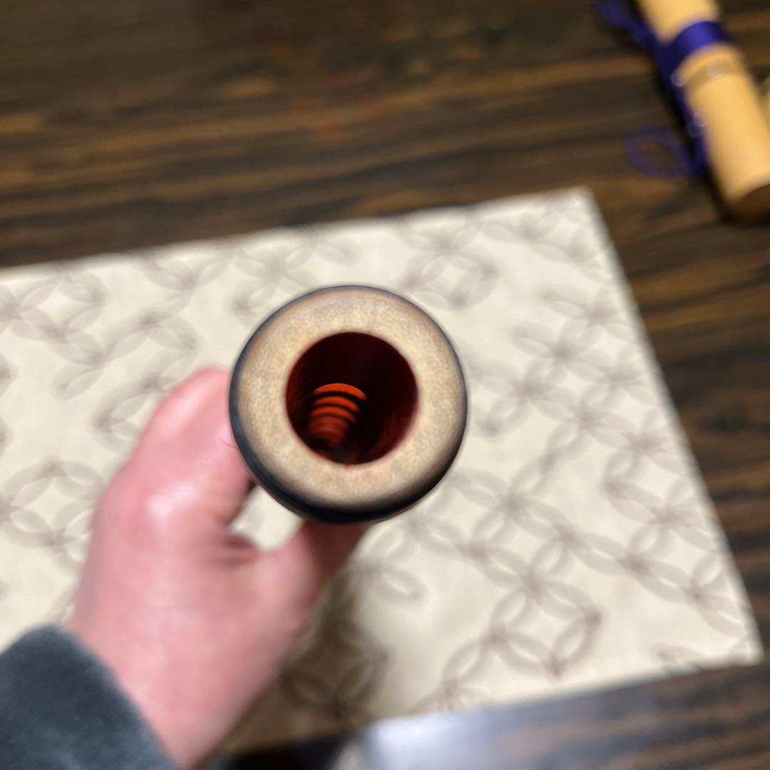 ② 天然煤竹　８割り管籐巻龍笛　ケース、笛袋付