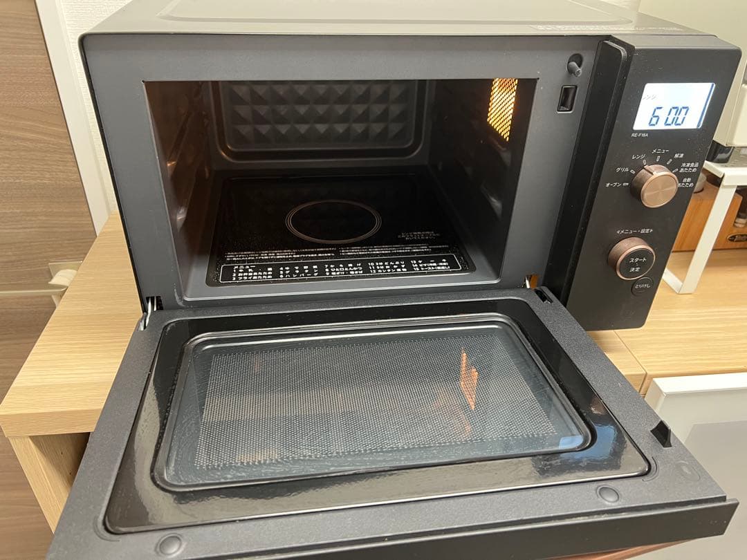 SHARP オーブンレンジ RE-F18A-B_角皿付属無し