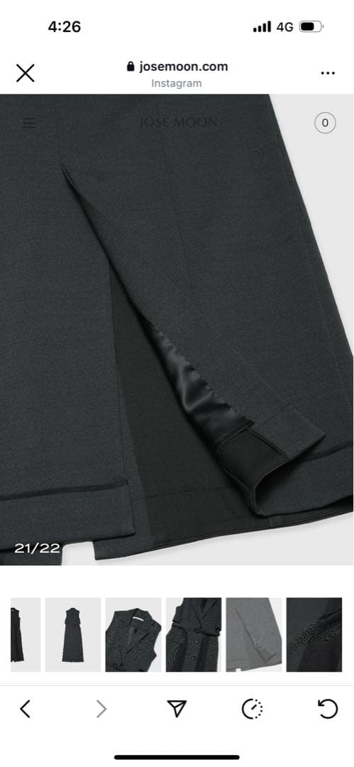 JOSE MOON ジョゼムーン　ノースリーブロングベスト 36