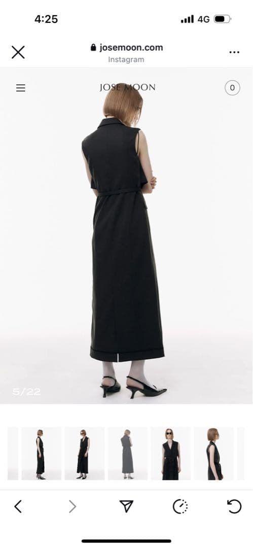 JOSE MOON ジョゼムーン　ノースリーブロングベスト 36