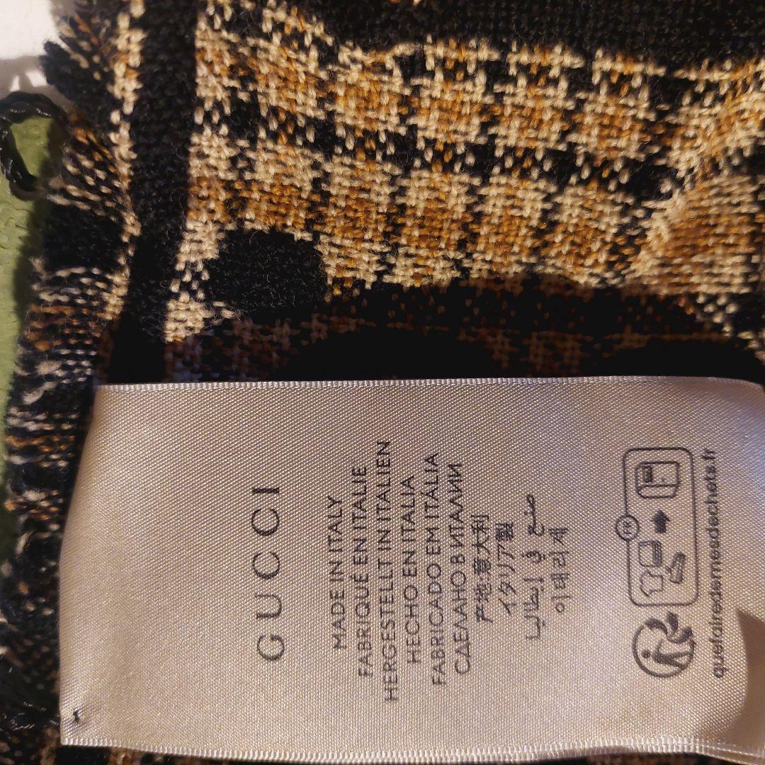 【新品】GUCCI GGロゴ マフラー ギフト チェック GG ウール 箱付き