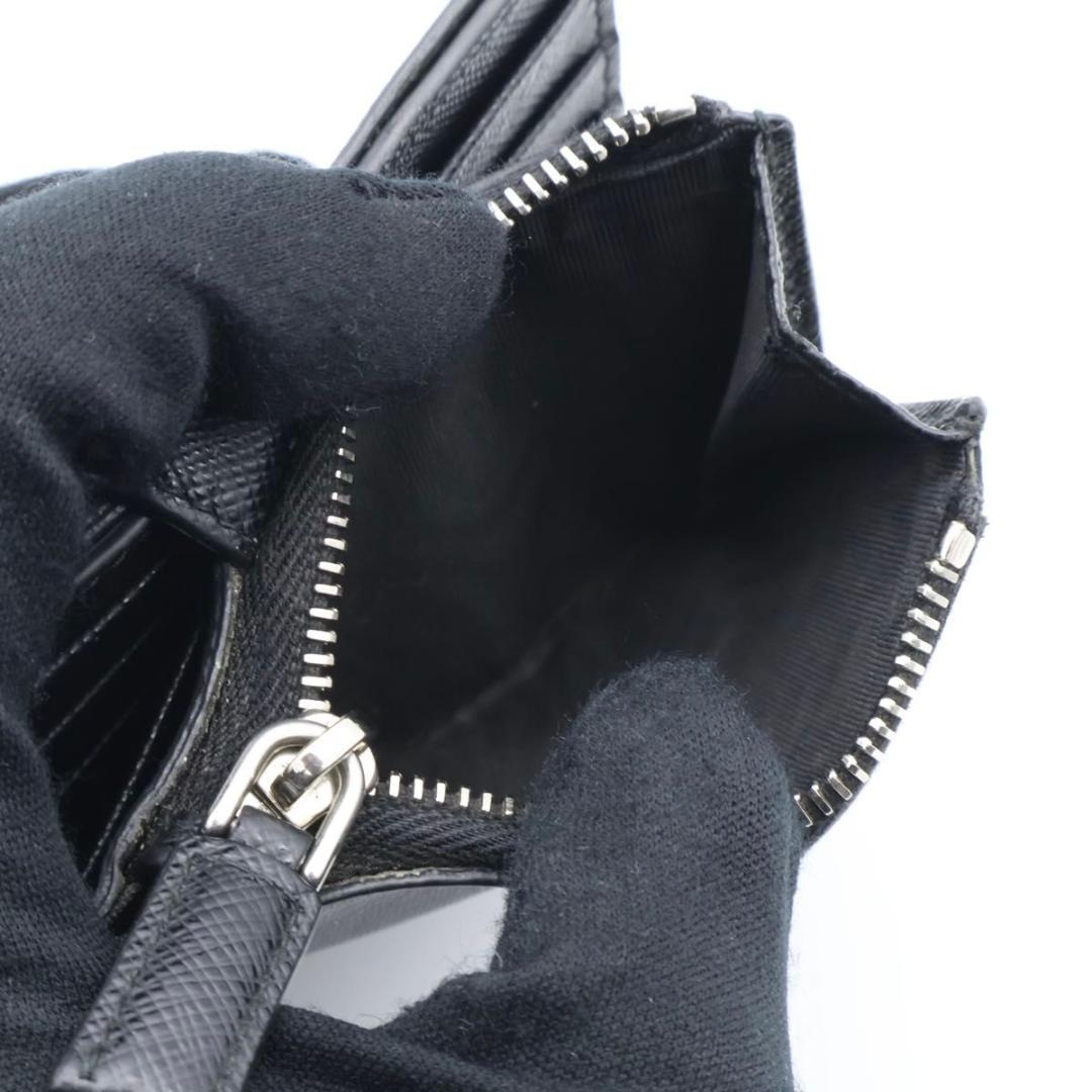 【極美品】PRADA ICチップ 二つ折り財布　サフィアーノ　トライアングルロゴ