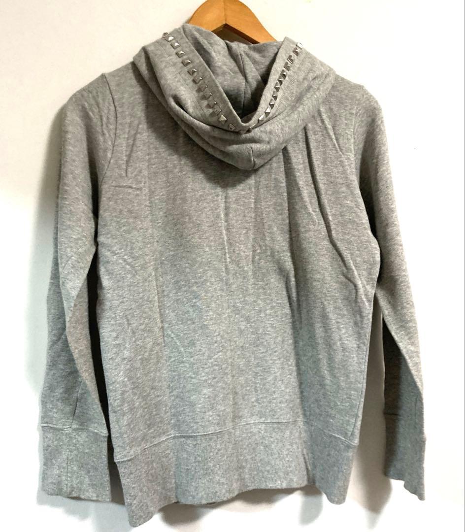ヒステリックグラマー　スタッズ加工パーカー　グレー　y2k NANA FREE