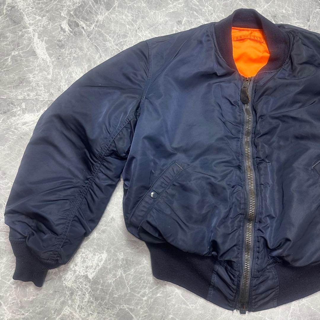 【希少】アルファ　MA-1 SCOVILL J-8279D 69s ネイビー　L