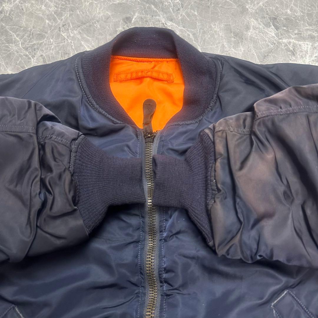 【希少】アルファ　MA-1 SCOVILL J-8279D 69s ネイビー　L