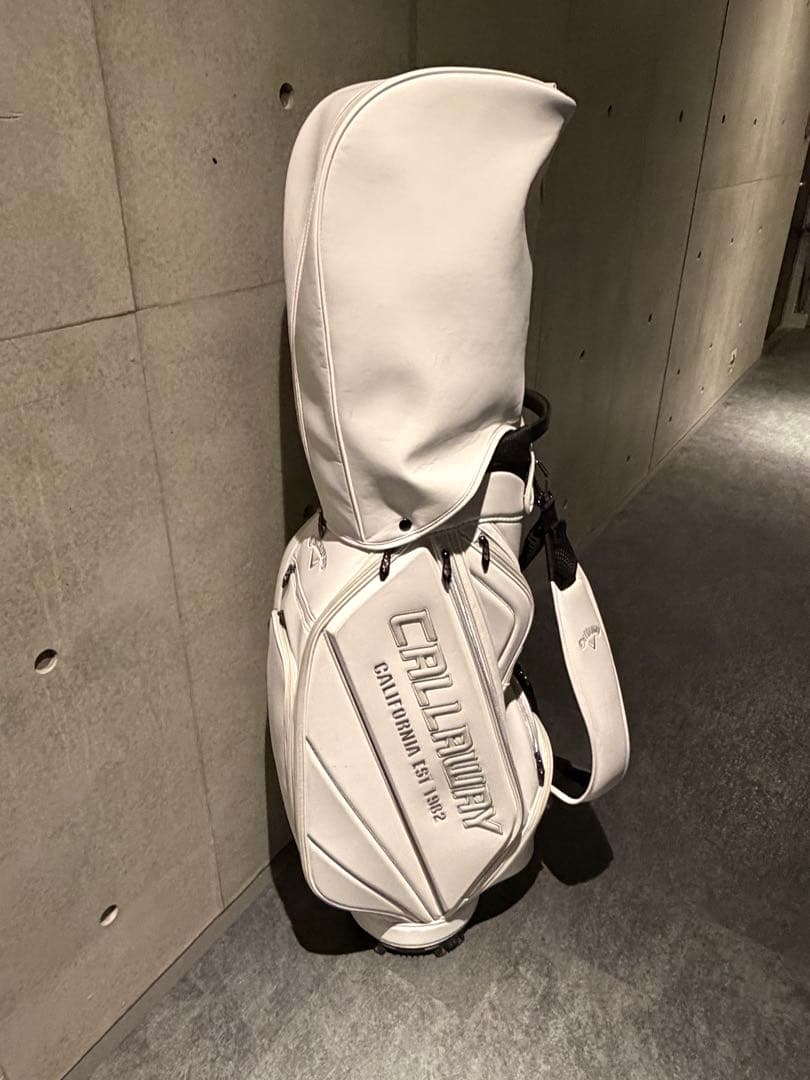 【匿名配送】CALLAWAY ホワイトキャディバッグ　直取OK