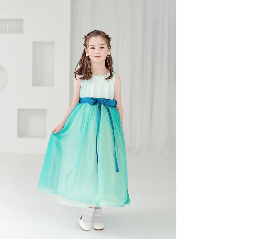 mi-san専用★DRESCCO ピーコックブルービジューストーンロングドレス