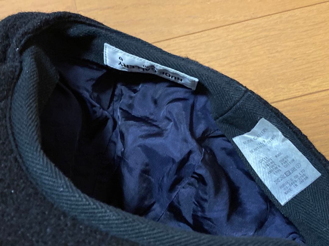 RUDE GALLERY ビッグ キャスケット 3 黒 ウール ブラック