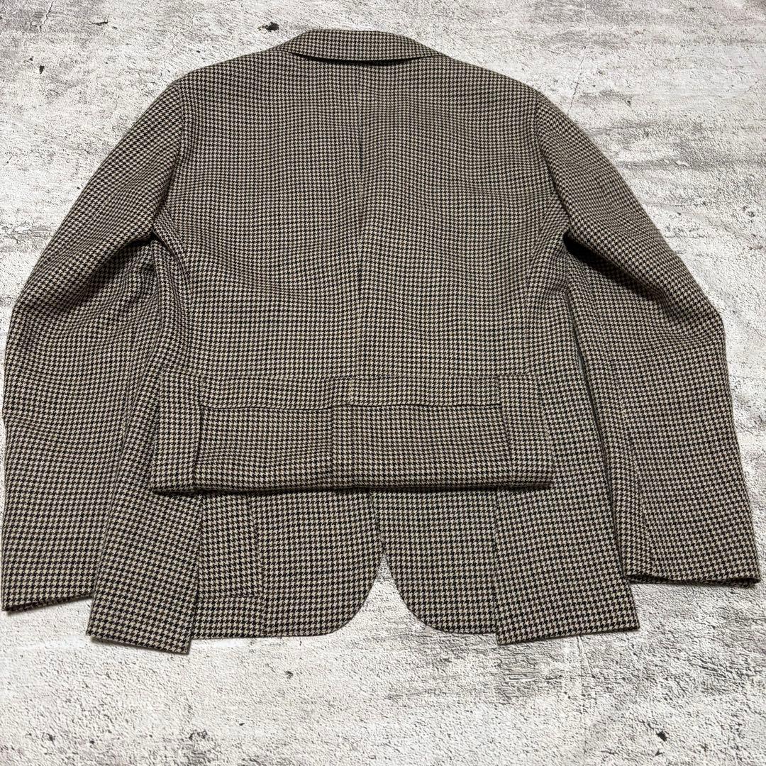 【未使用級】　TOMORROWLAND ジャケット　シングル　段返り千鳥柄　44