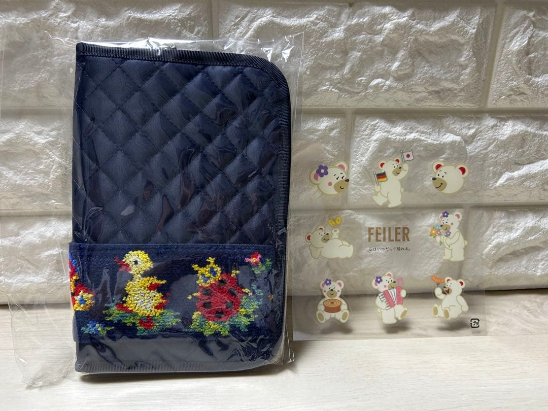 学校フェイラー　マルチケースS 母子手帳　ネイビー　リーベくん　シール