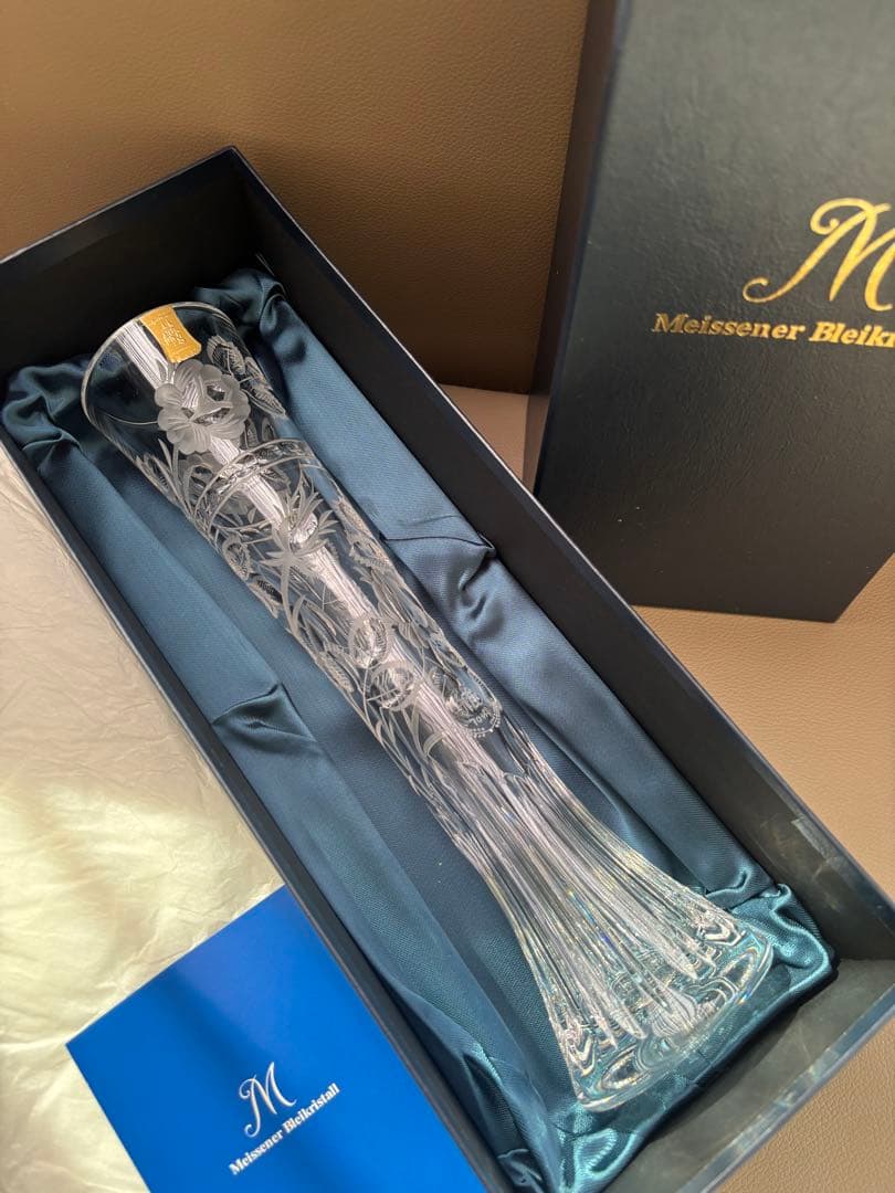 マイセンクリスタル　一輪挿し　花瓶　Meissner クリスタルガラス 花瓶