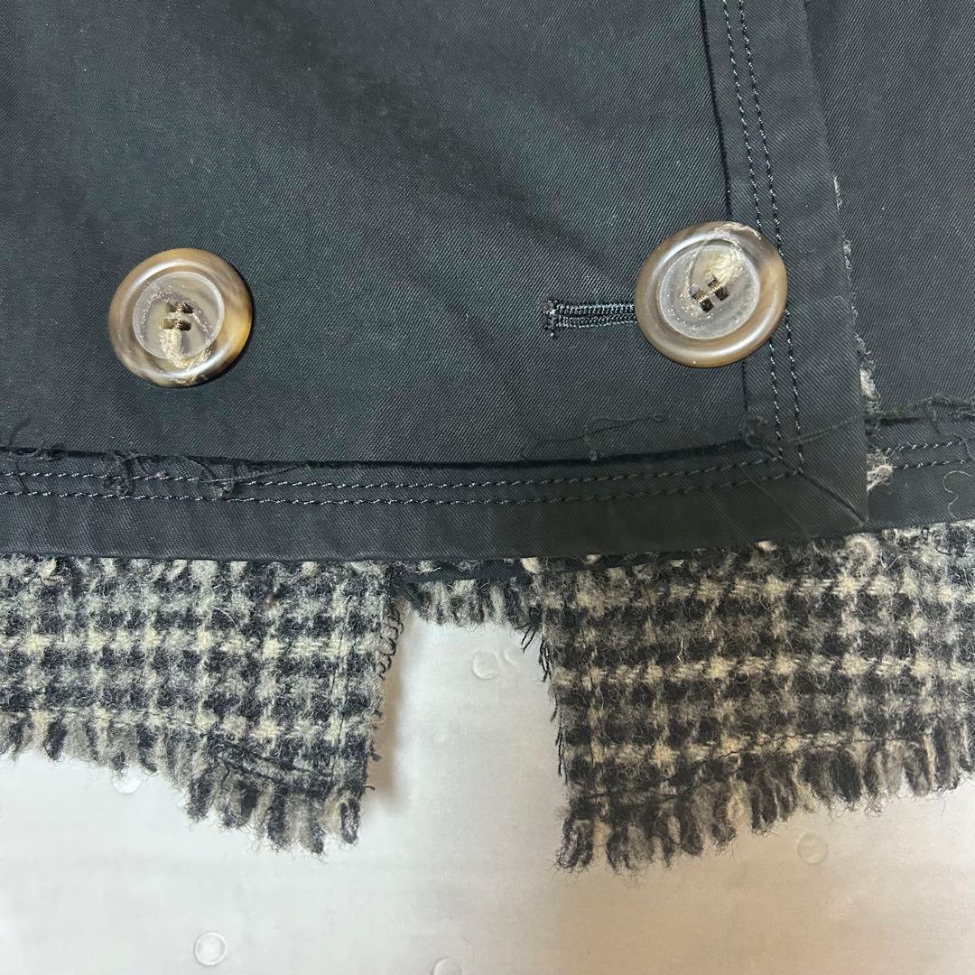 バーバリーブルーレーベル ショート トレンチコート 黒 レディース38 M