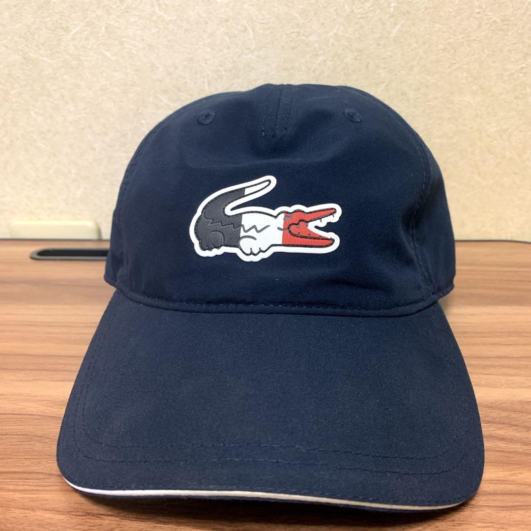 【美品】LACOSTE SPORT★ラコステ★デカワニ★トリコロール★キャップ