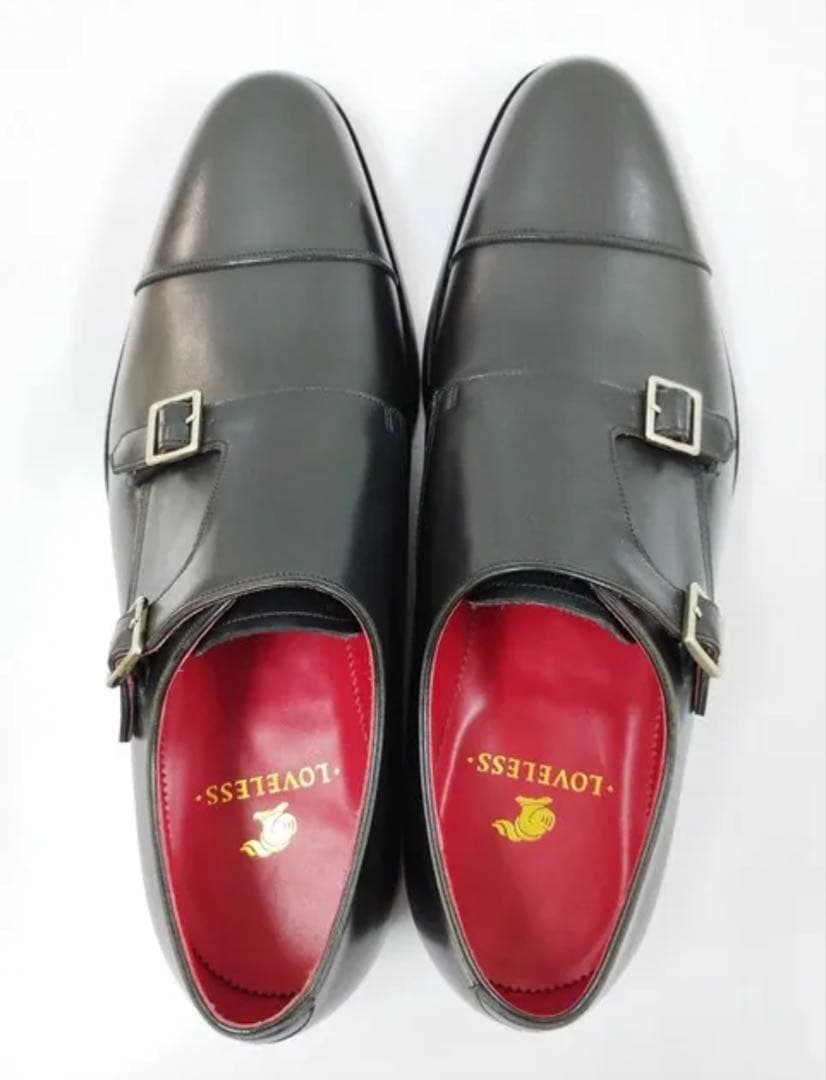 LOVELESS ダブルモンクストラップシューズ ブラック