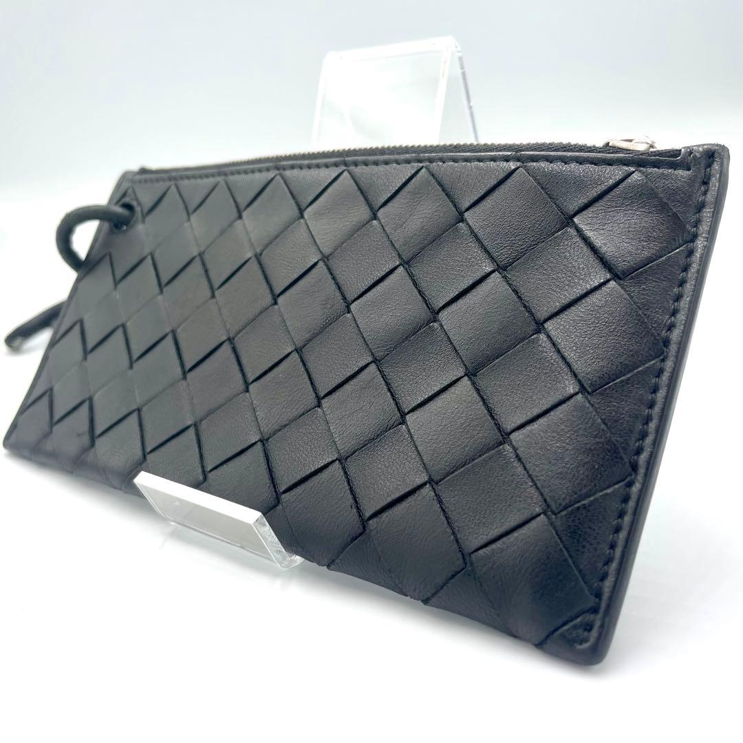 ボッテガヴェネタ ネックウォレット 財布 イントレチャート ブラック レザー